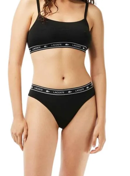 Tanga Lacoste Negro Para Mujer