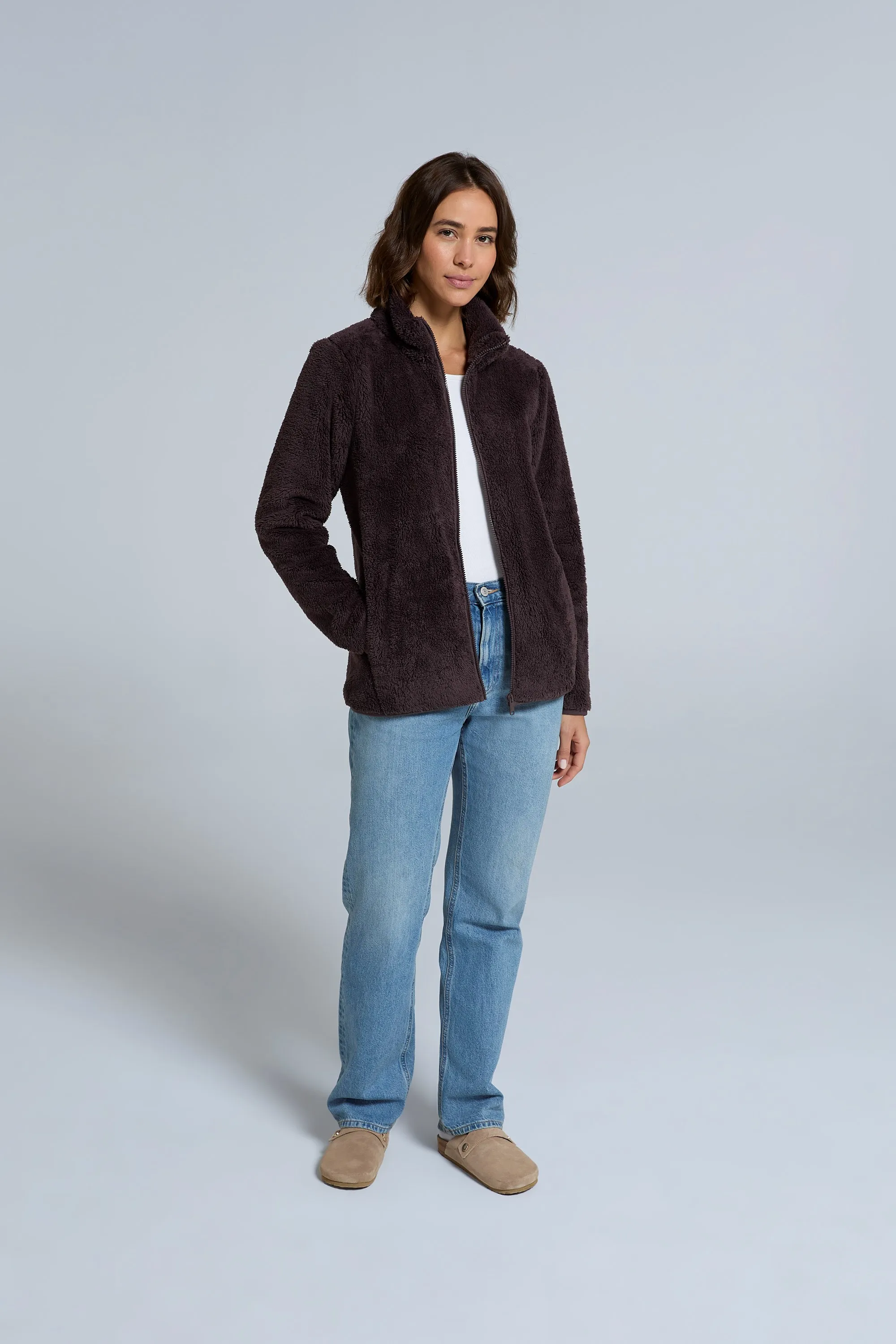 Teddy chaqueta de forro polar para mujer