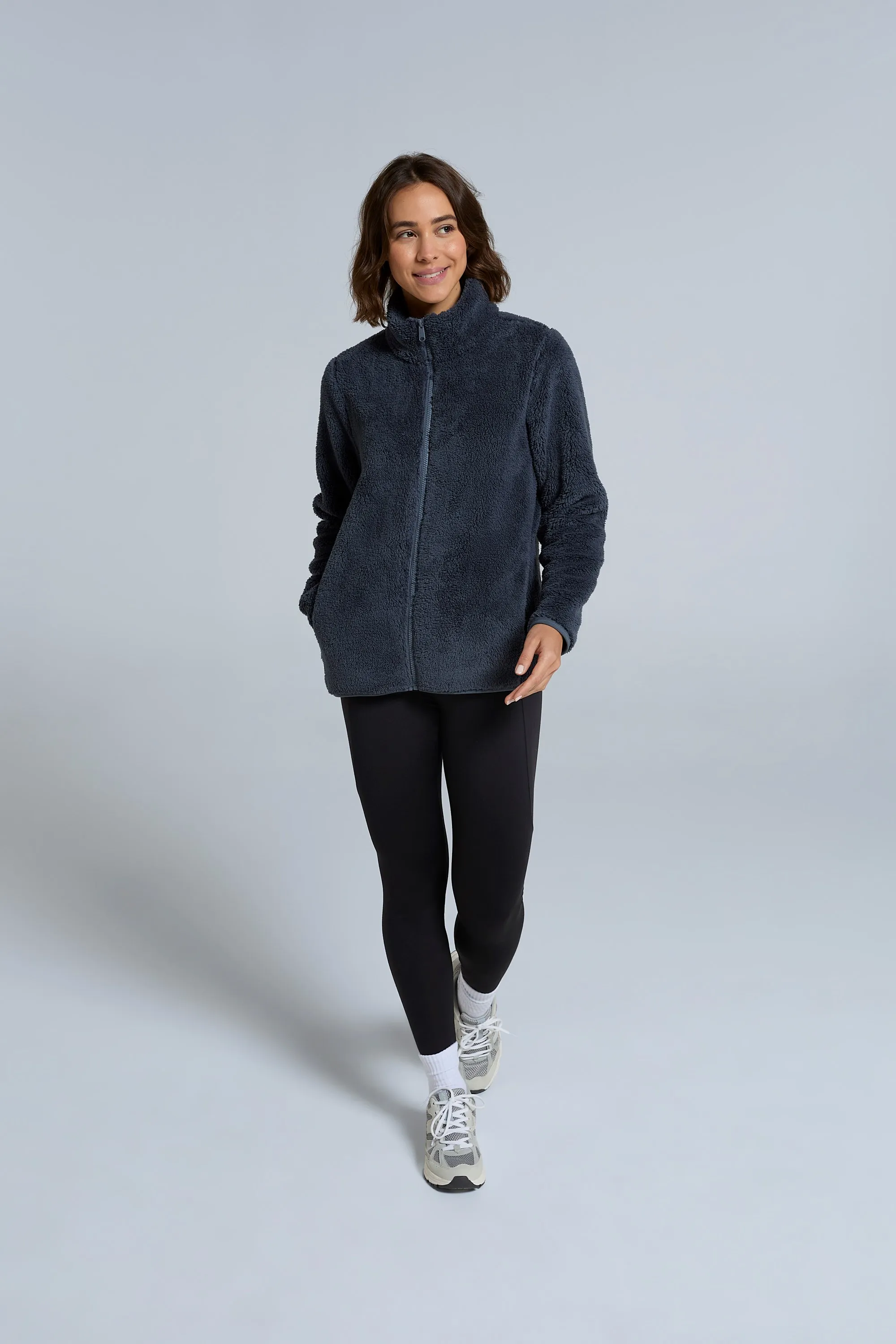 Teddy chaqueta de forro polar para mujer