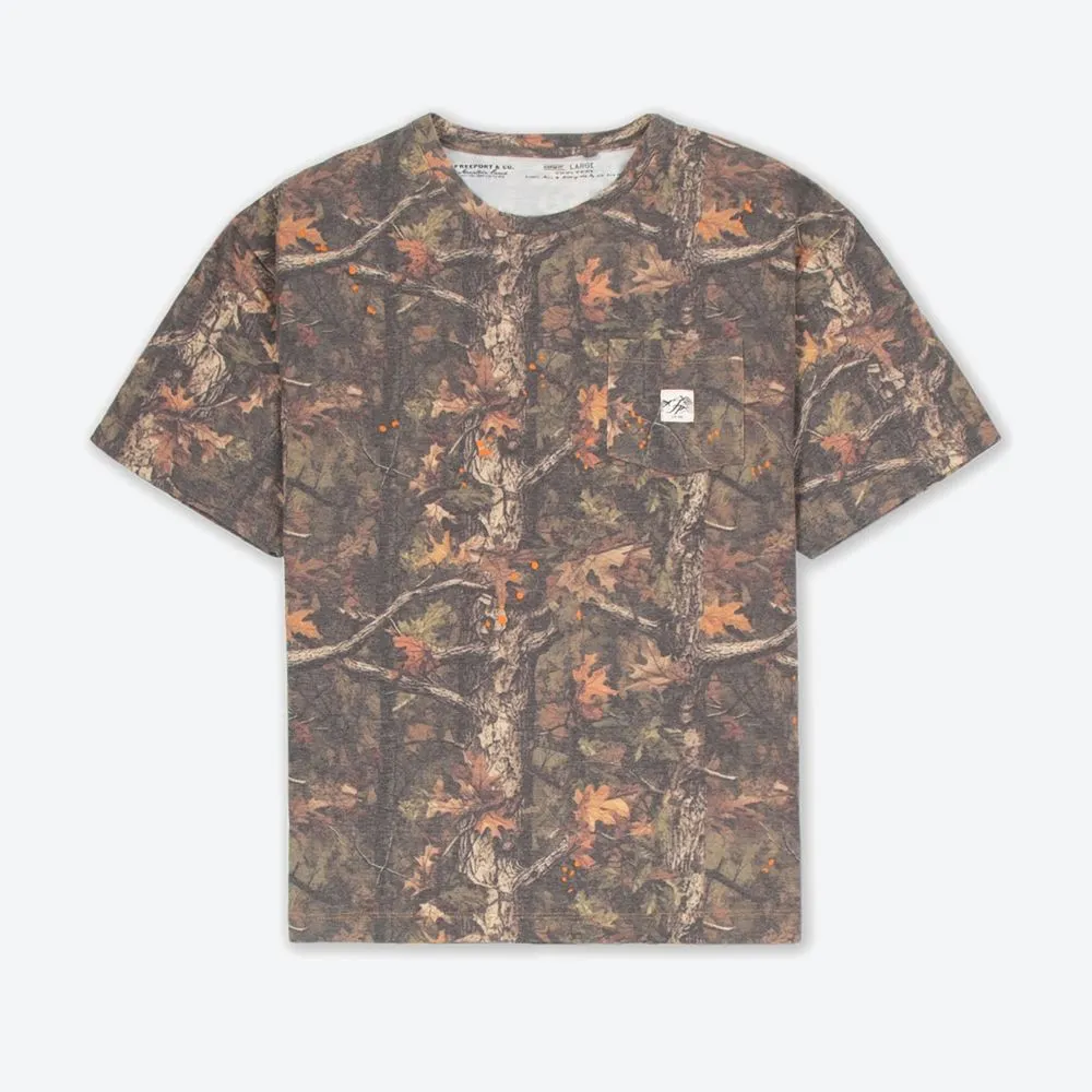THE EMBROIDERED SPLATTER TSHIRT CAMISETA HOMBRE FREEPORT TZAS VERDE CAMUFLADO