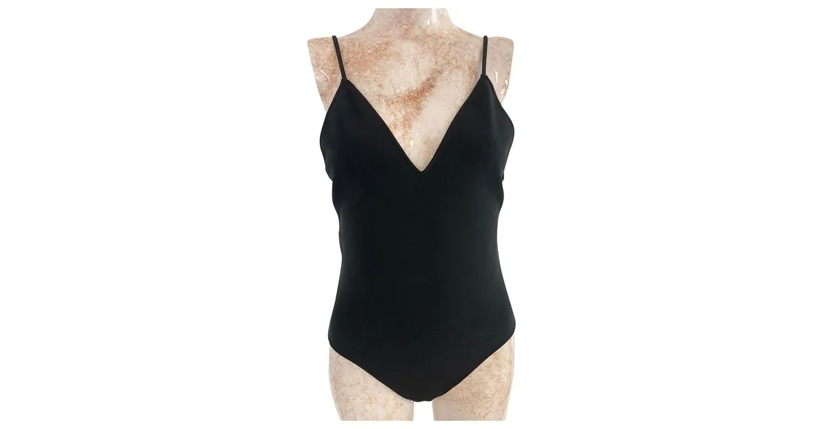 Thierry Mugler Body negro sin mangas 
