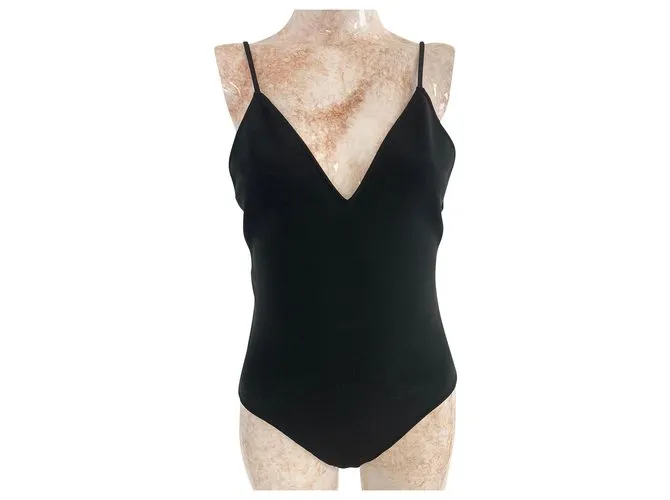 Thierry Mugler Body negro sin mangas 