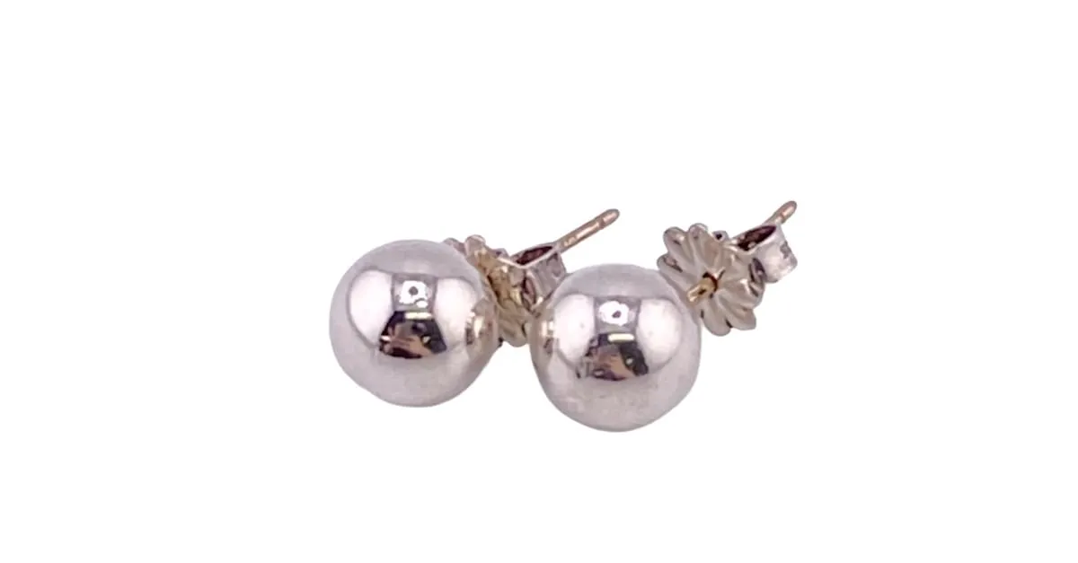 Tiffany & Co Pendientes de botón de plata 925 Tiffany HardWear Ball 
