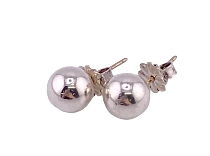 Tiffany & Co Pendientes de botón de plata 925 Tiffany HardWear Ball 