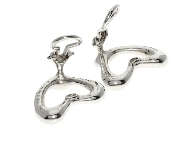 Tiffany & Co Pendientes de clip en forma de corazón de plata Tiffany 