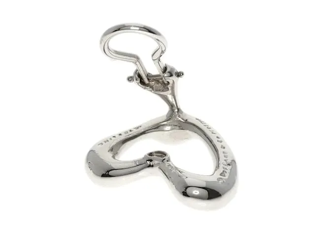 Tiffany & Co Pendientes de clip en forma de corazón de plata Tiffany 