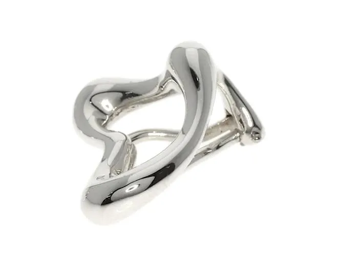Tiffany & Co Pendientes de clip en forma de corazón de plata Tiffany 