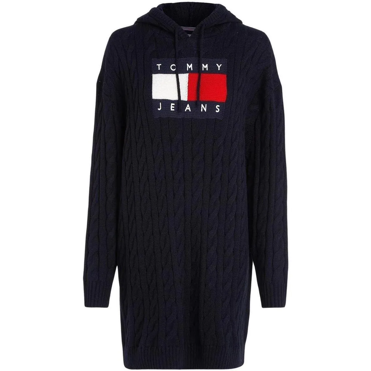 TJW CABLE FLAG HOODIE DRESS