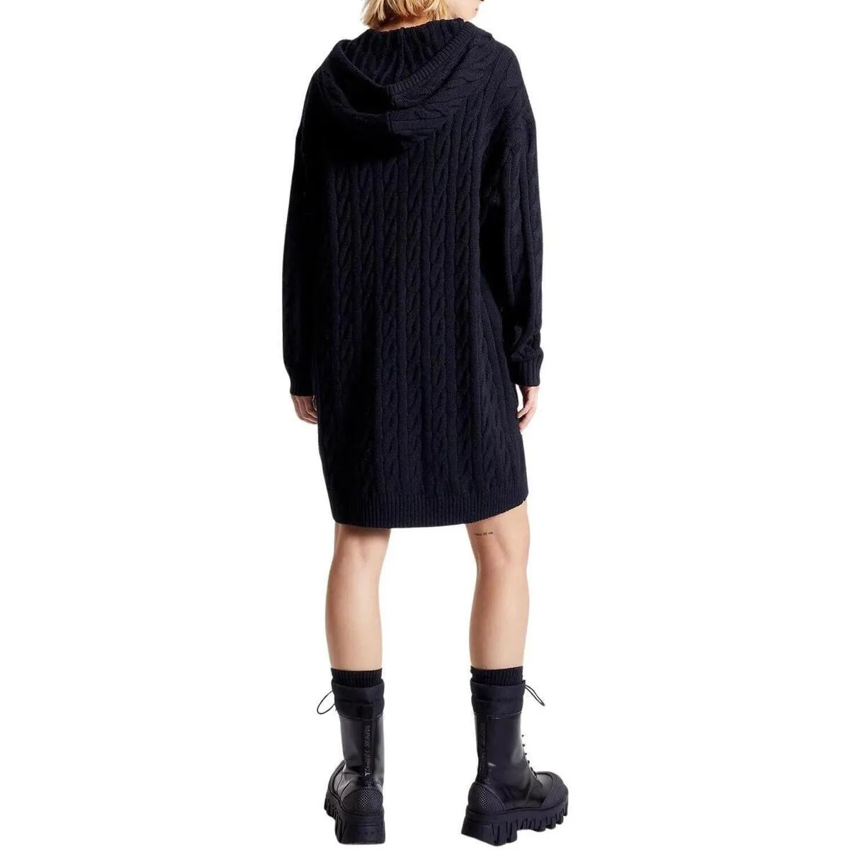 TJW CABLE FLAG HOODIE DRESS
