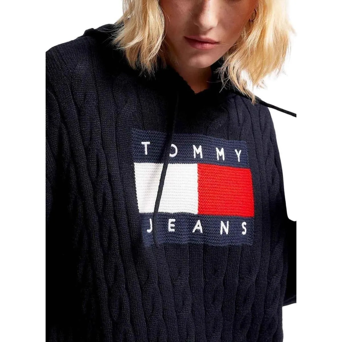 TJW CABLE FLAG HOODIE DRESS