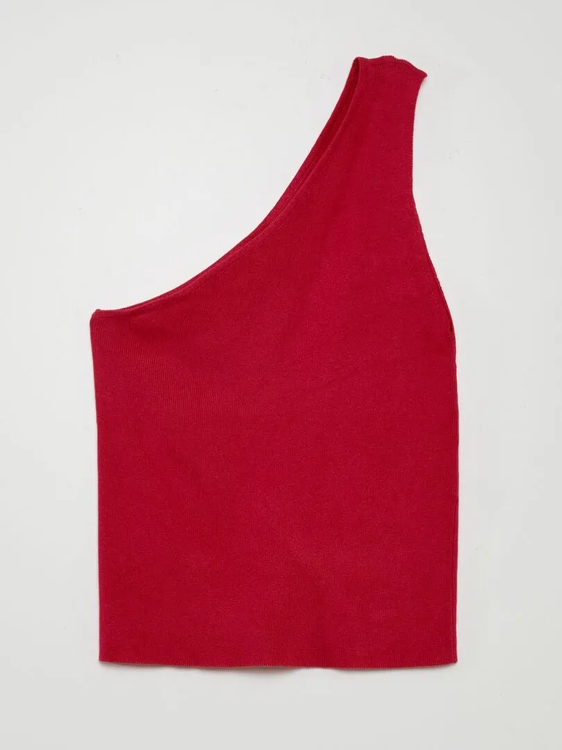 TOP ONE SHOULDER 'JDY'  PURPURA