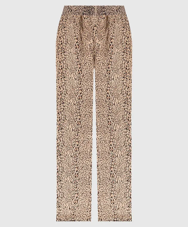 Twinset Beige leopard print flared pants