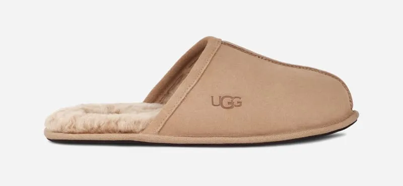 UGG ® Scuff Slipper for Men in Tan, Size 7, Leather