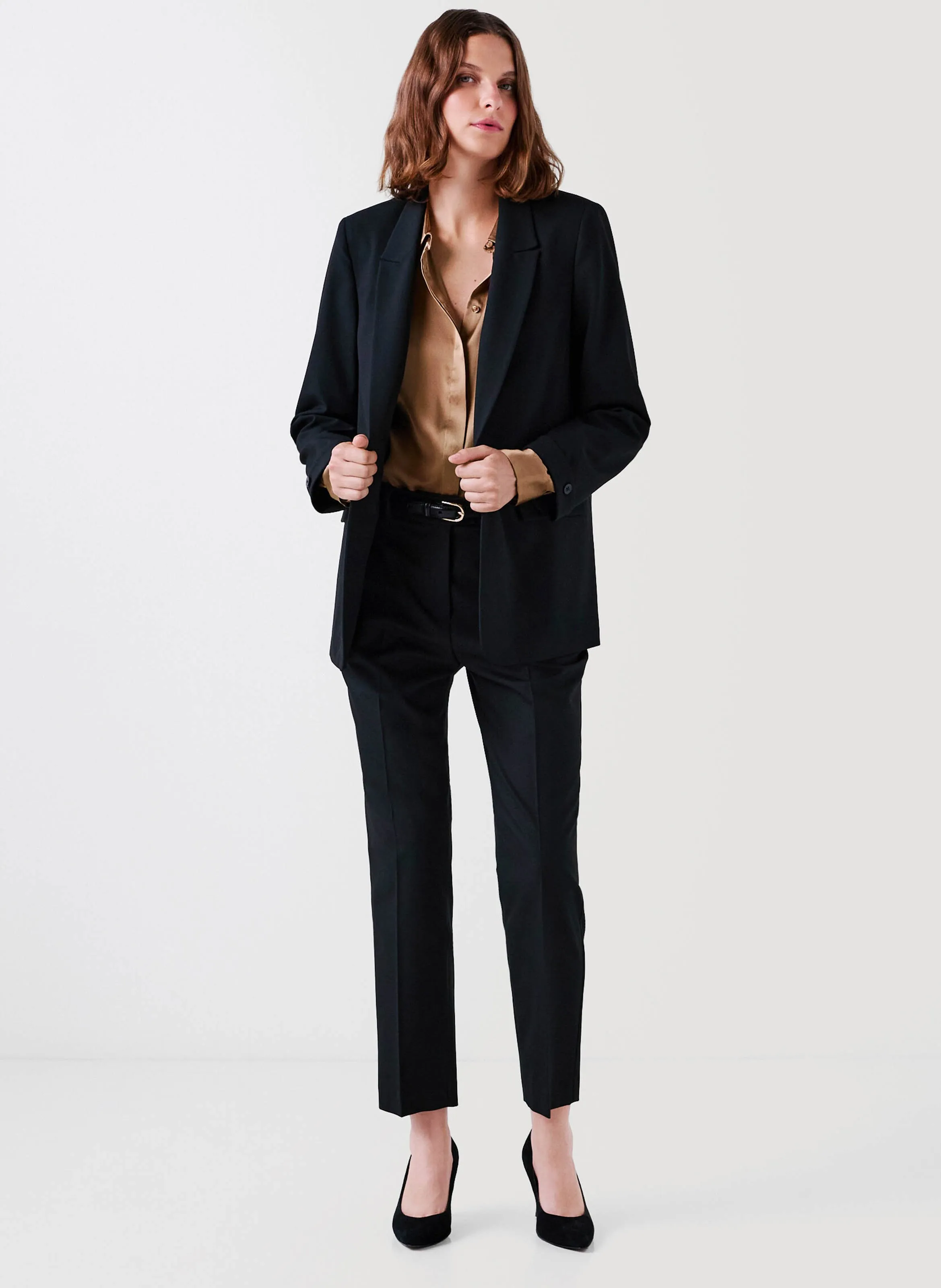 VANDINE  CHAQUETA SASTRE RECTA EN NEGRO