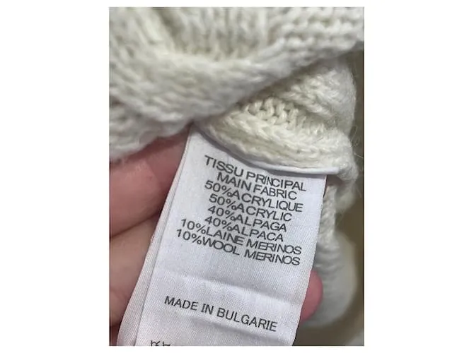 VANESSA BRUNO Punto Camiseta.Lana XS Internacional Beige 