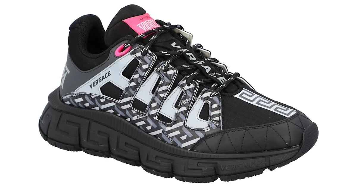 VERSACE TRIGRECA 'LA GRECA  BLACK PINK' NEGRO 