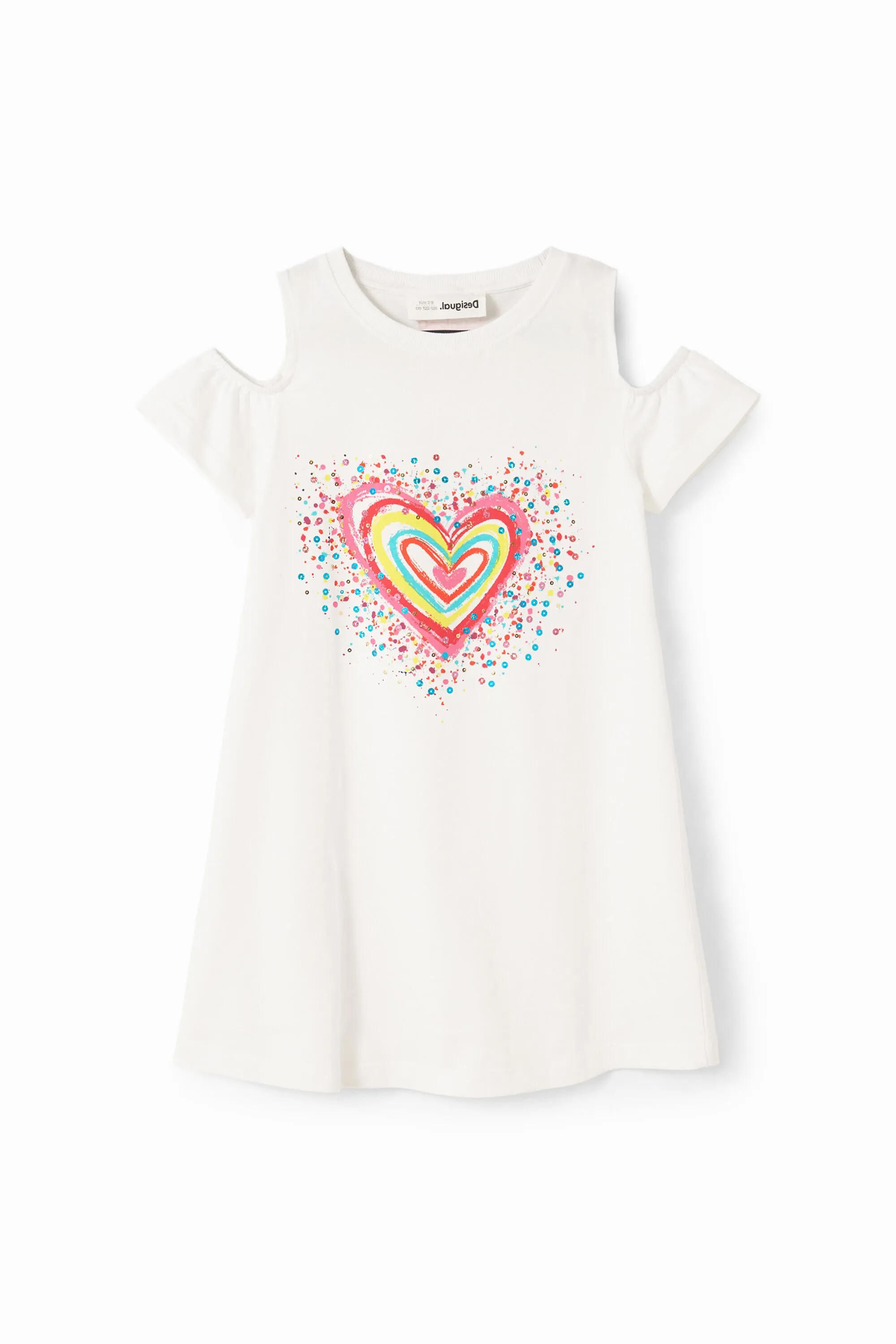 VESTIDO CAMISETA CUTOUTS CORAZ&OACUTE;N
