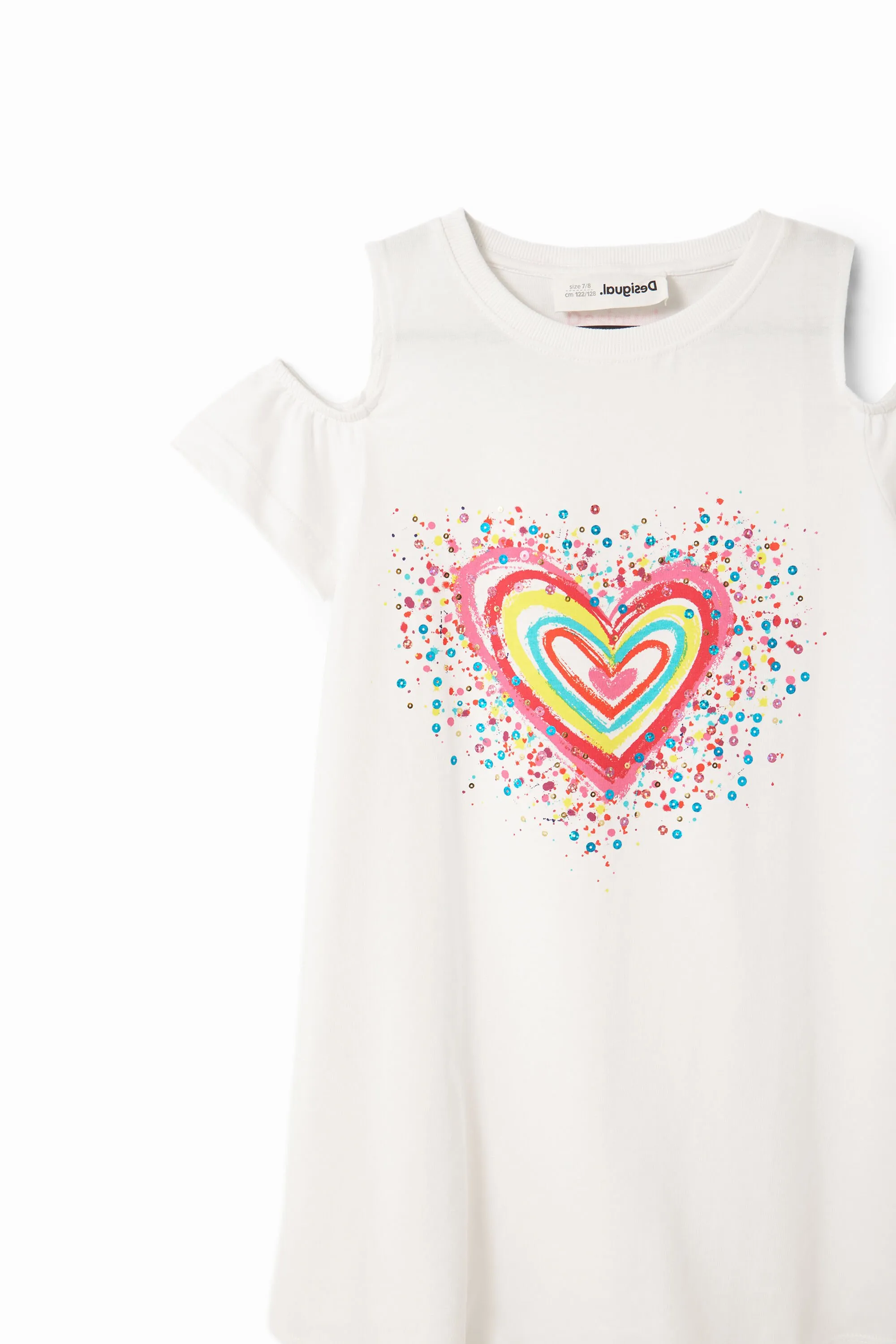 VESTIDO CAMISETA CUTOUTS CORAZ&OACUTE;N