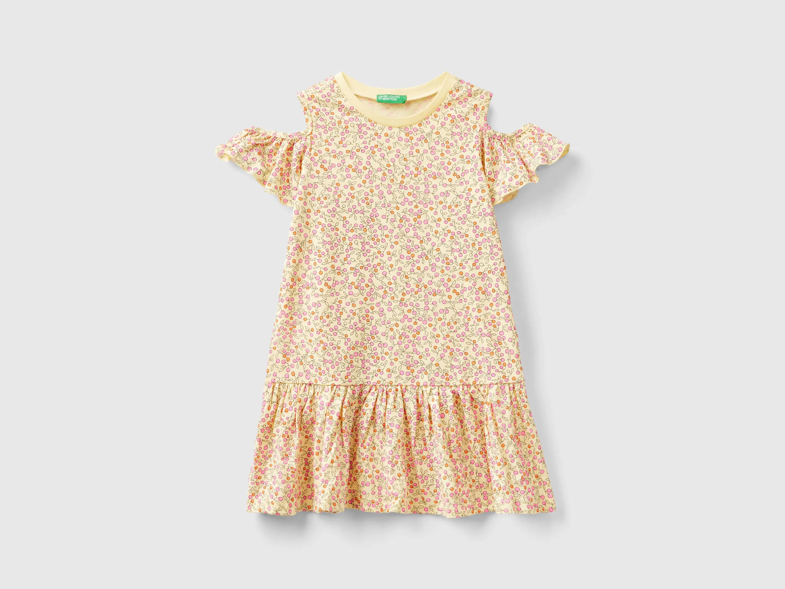 Vestido con estampado de fruta