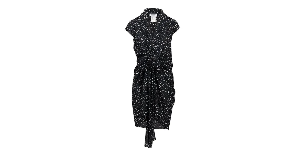 Vestido cruzado con estampado de estrellas de Moschino Cheap and Chic Negro 
