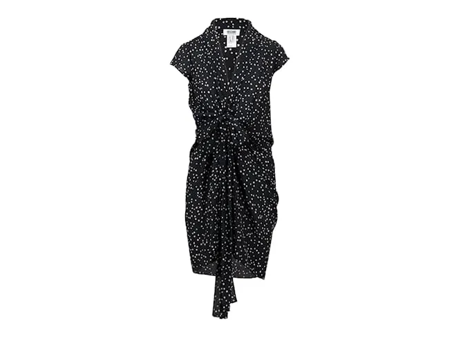 Vestido cruzado con estampado de estrellas de Moschino Cheap and Chic Negro 