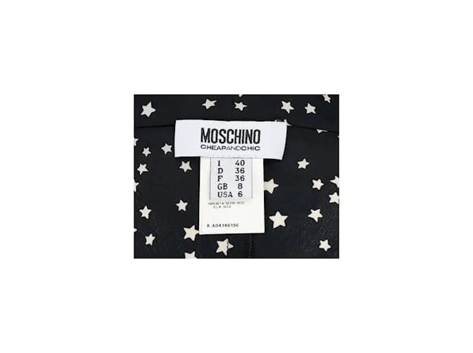 Vestido cruzado con estampado de estrellas de Moschino Cheap and Chic Negro 