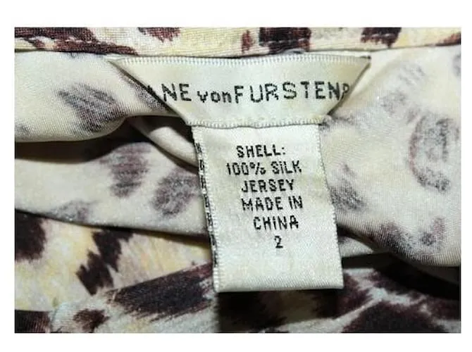Vestido cruzado de seda con estampado de leopardo de Diane Von Furstenberg 