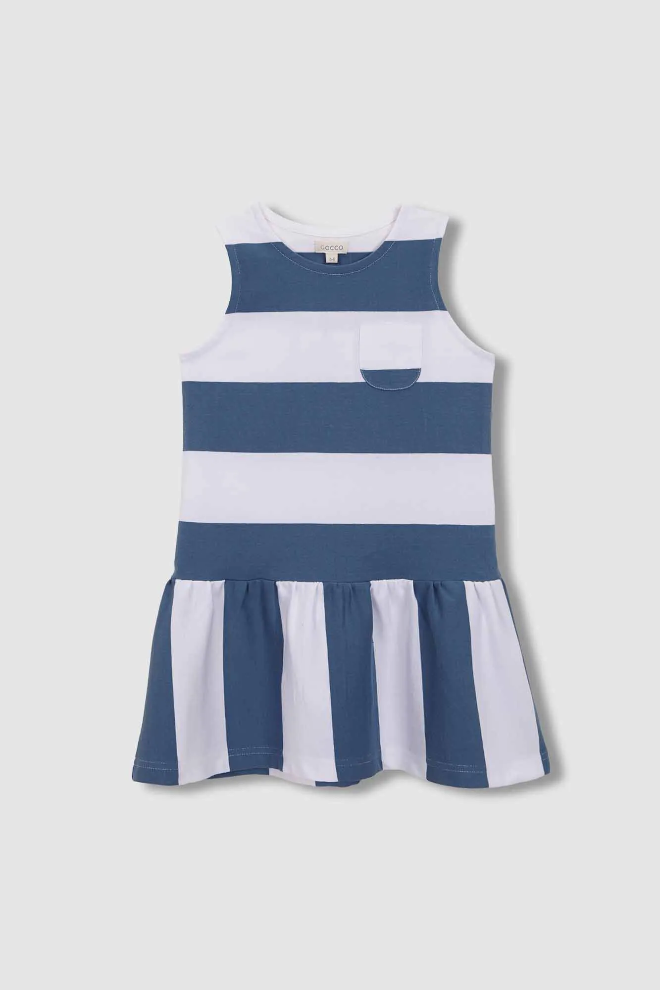 Vestido rayas azul claro