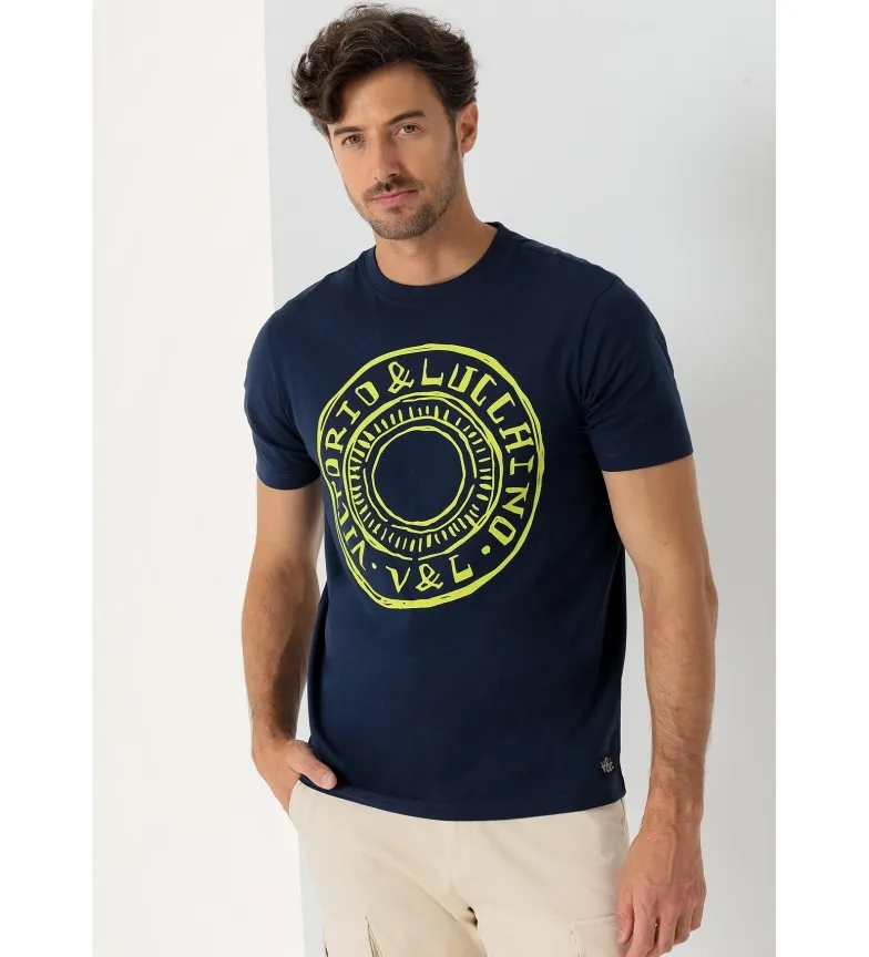 VICTORIO & LUCCHINO, V&L CAMISETA DE MANGA CORTA CON DIBUJO LOGO AL CARBONCILLO