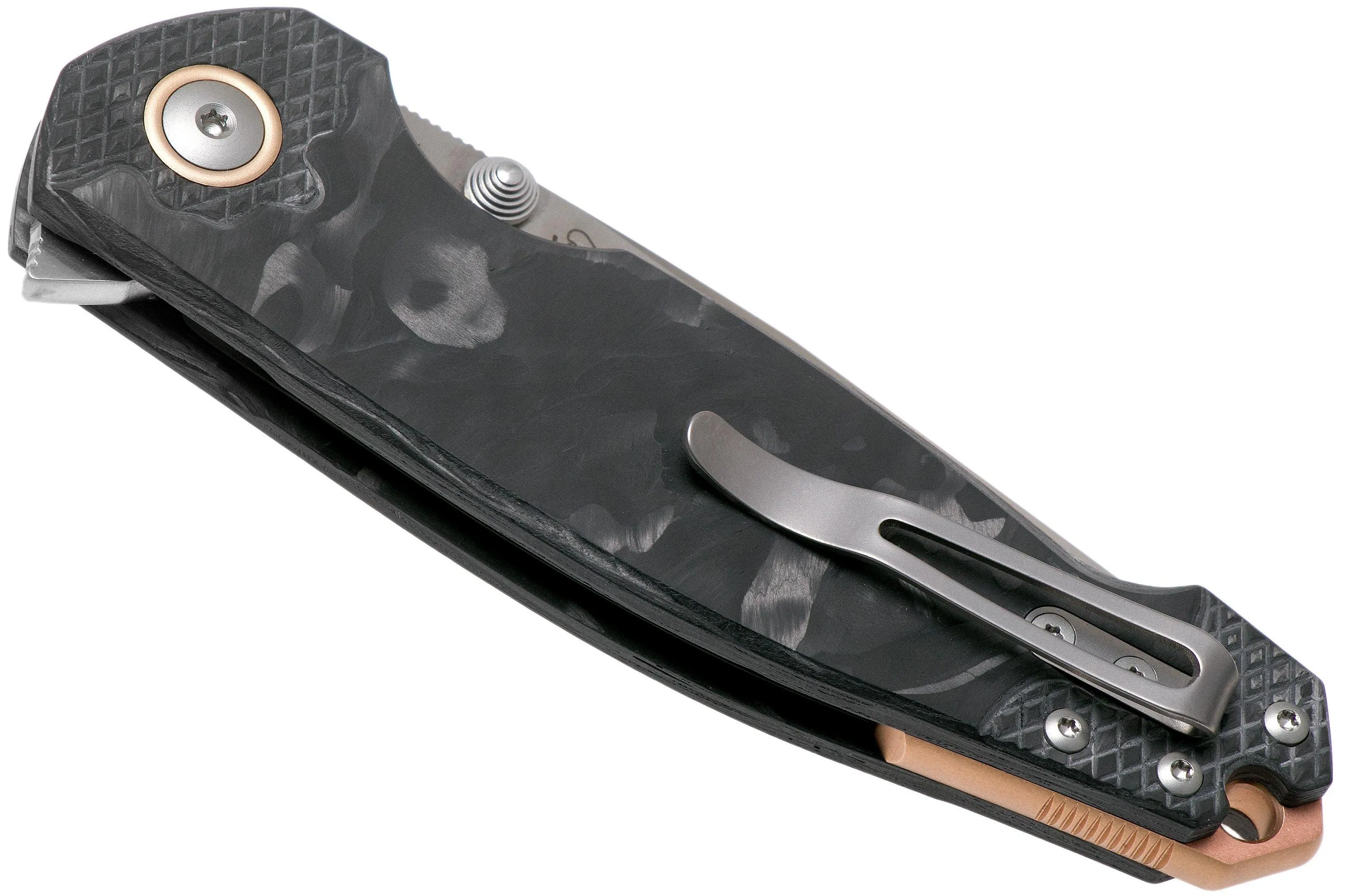 Viper Katla V5980FCM3D Satin, 3D Marbled Carbon fibre navaja, Jesper Voxnaes design