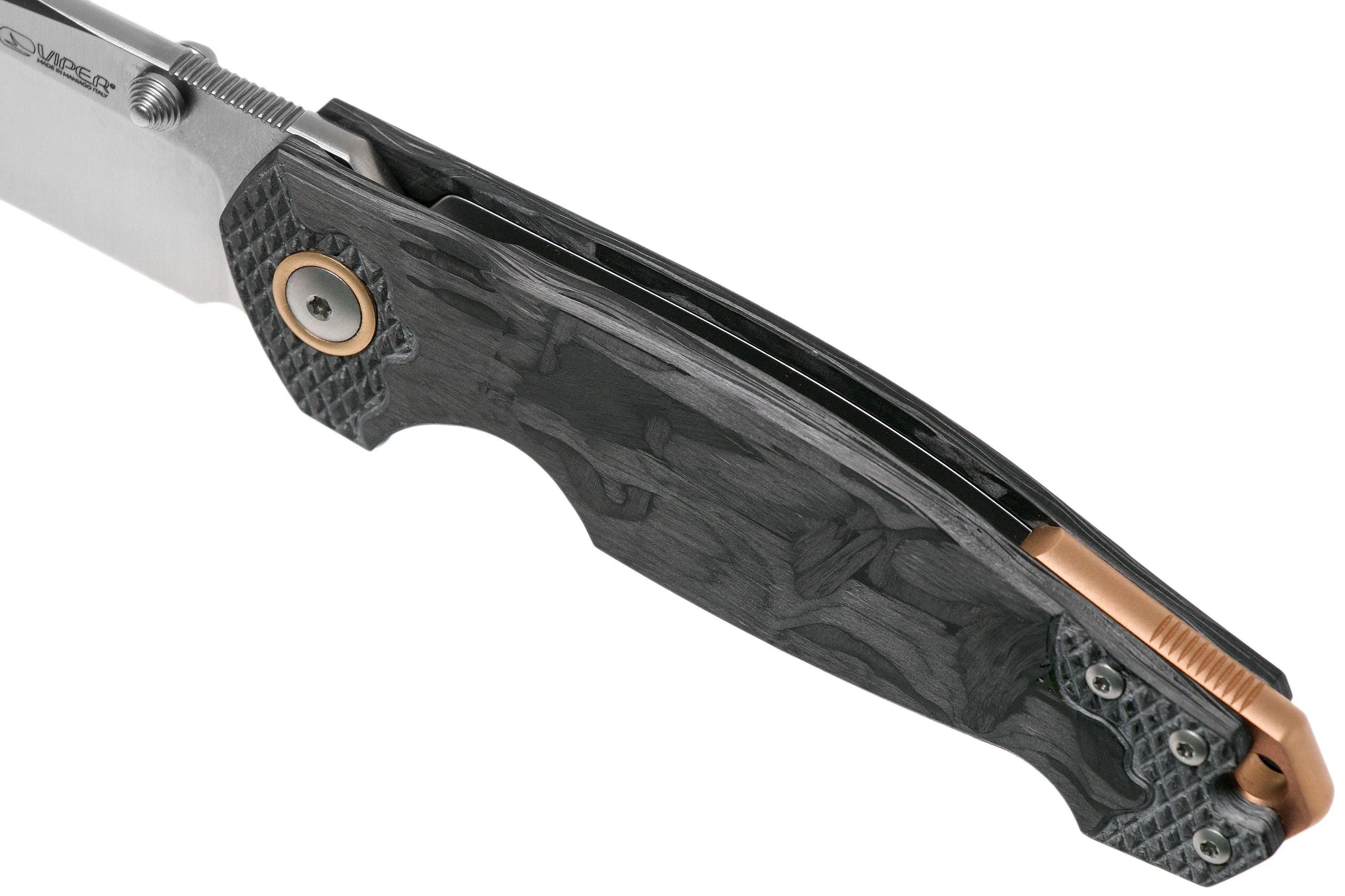 Viper Katla V5980FCM3D Satin, 3D Marbled Carbon fibre navaja, Jesper Voxnaes design