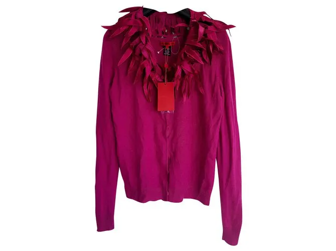 Viviane Tam Conjunto de cachemir Fucsia 