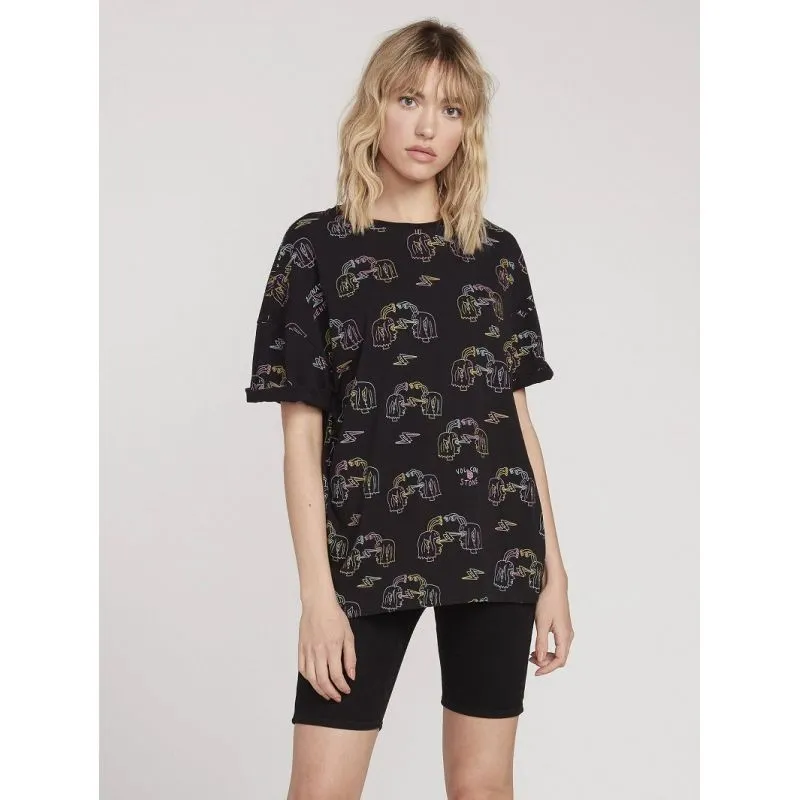 Volcom Ozzy Alien SS Tee (Negro) mujer