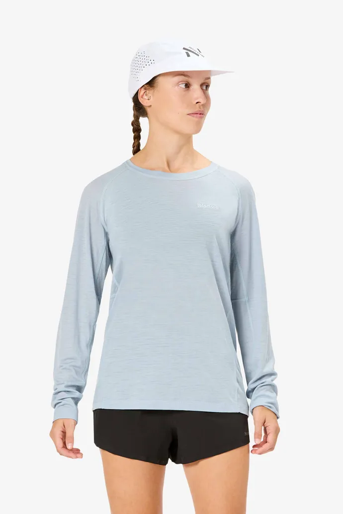 WOMEN’S MERINO LONG SLEEVE TSHIRT CAMISETA AZUL DE MANGA LARGA Y LANA MERINA PARA MUJER