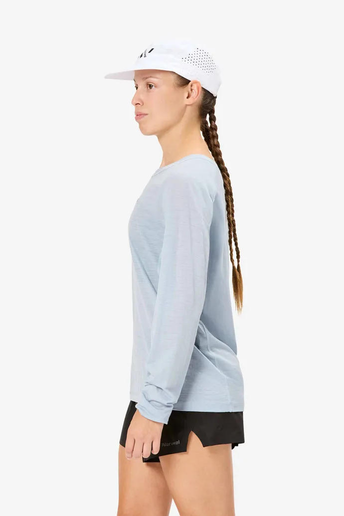 WOMEN’S MERINO LONG SLEEVE TSHIRT CAMISETA AZUL DE MANGA LARGA Y LANA MERINA PARA MUJER