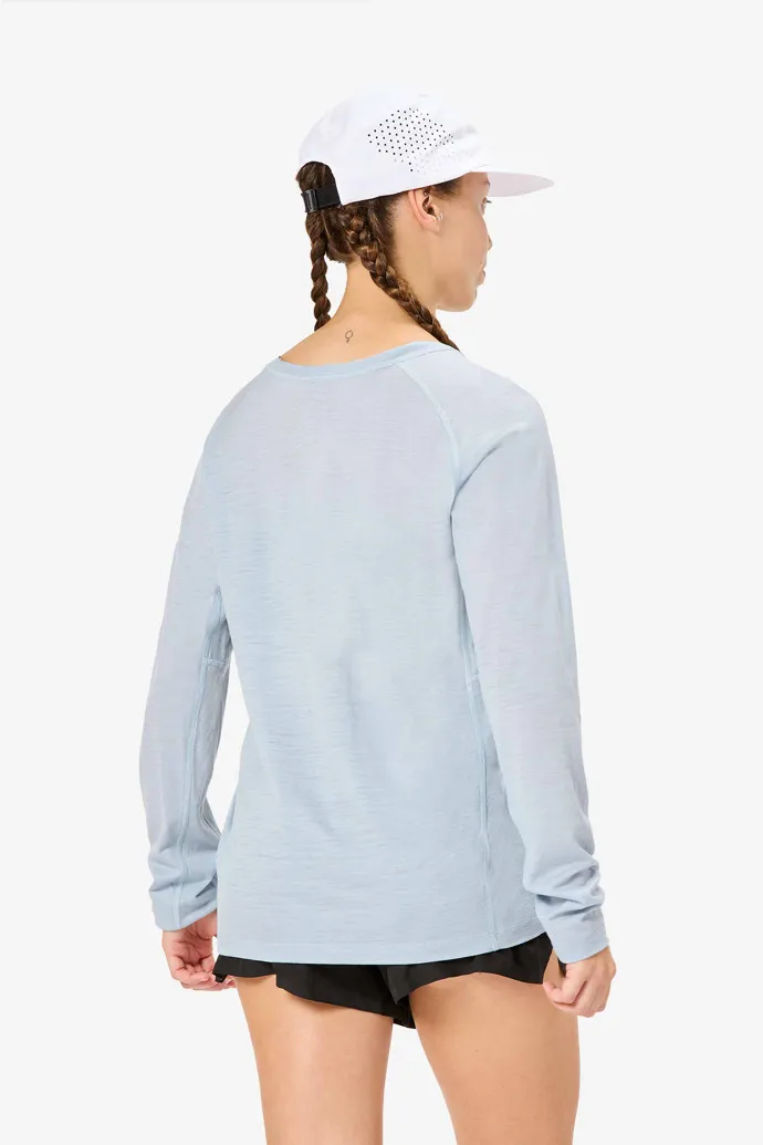 WOMEN’S MERINO LONG SLEEVE TSHIRT CAMISETA AZUL DE MANGA LARGA Y LANA MERINA PARA MUJER