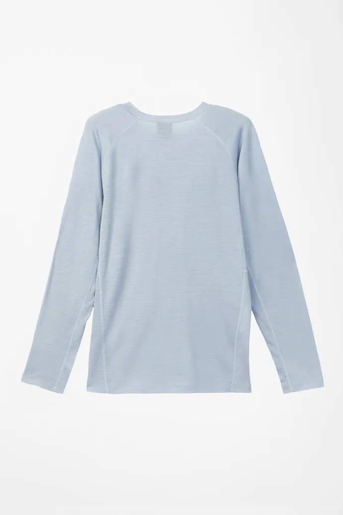 WOMEN’S MERINO LONG SLEEVE TSHIRT CAMISETA AZUL DE MANGA LARGA Y LANA MERINA PARA MUJER