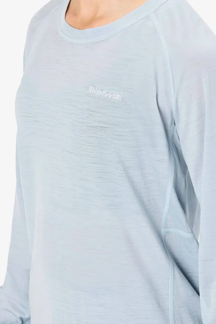 WOMEN’S MERINO LONG SLEEVE TSHIRT CAMISETA AZUL DE MANGA LARGA Y LANA MERINA PARA MUJER
