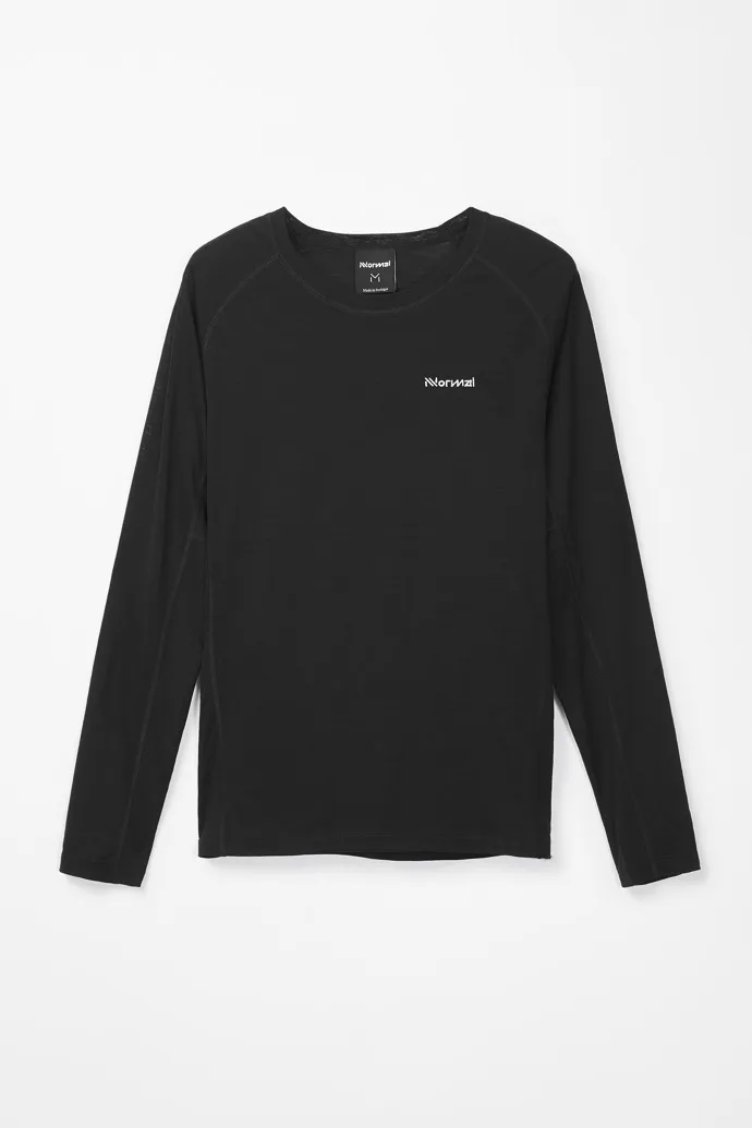 WOMEN’S MERINO LONG SLEEVE TSHIRT CAMISETA NEGRA DE MANGA LARGA Y LANA MERINA PARA MUJER