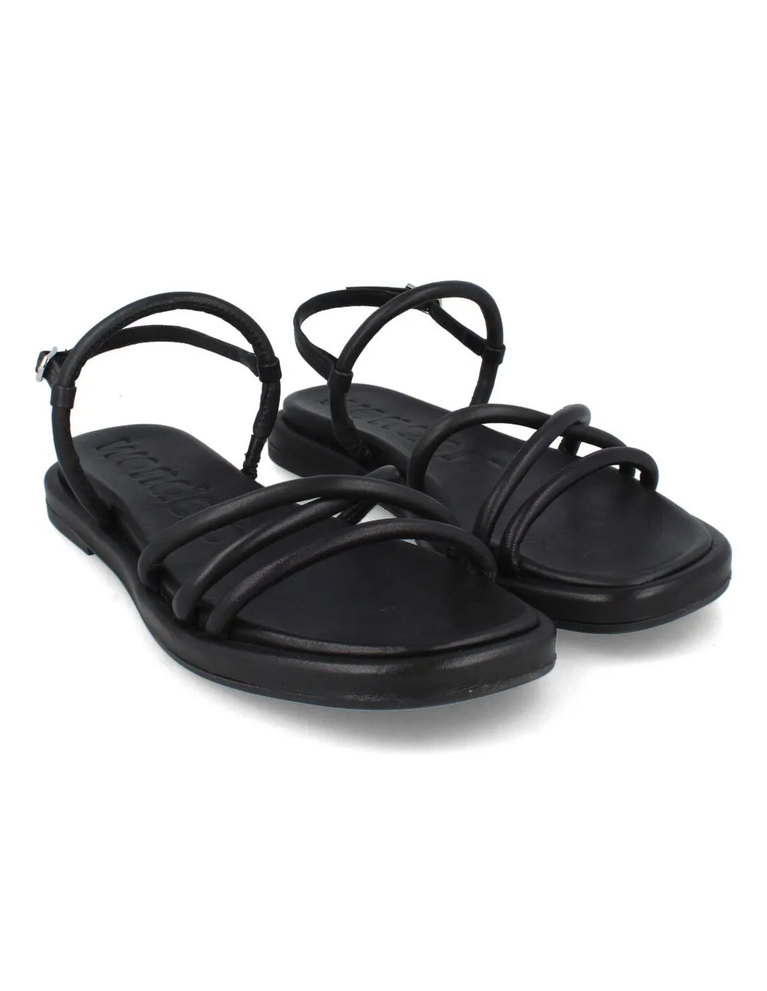 WONDERS  SANDALIA PIEL SHEEP NEGRO