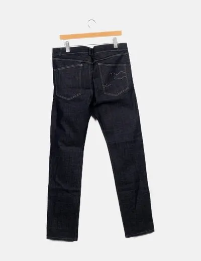 Xiro Atlantic Denim Pantalón denim azul oscuro slim antiguo