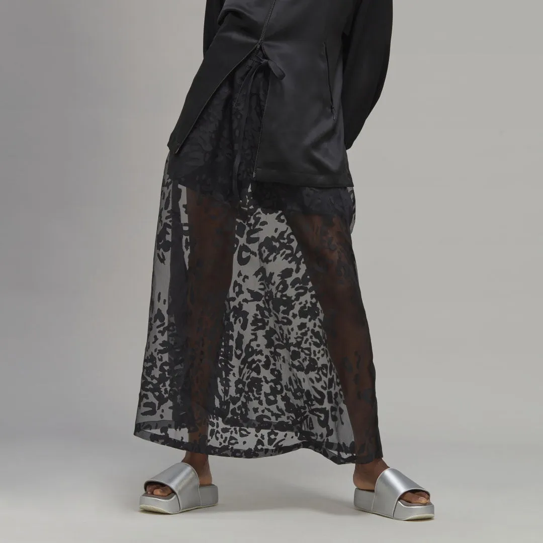 Y3 SHEER LEOPARD SKIRT