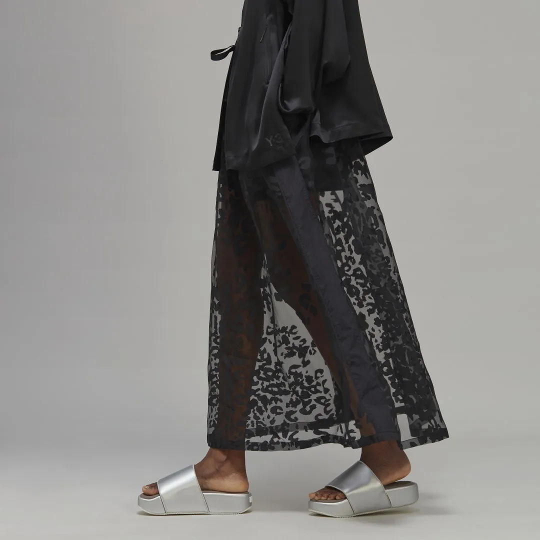 Y3 SHEER LEOPARD SKIRT