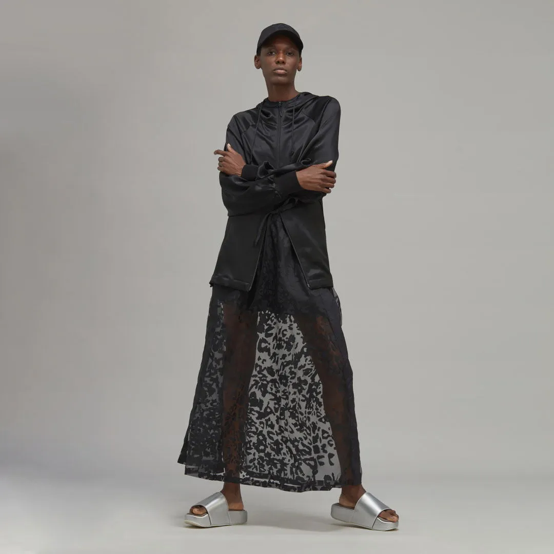 Y3 SHEER LEOPARD SKIRT
