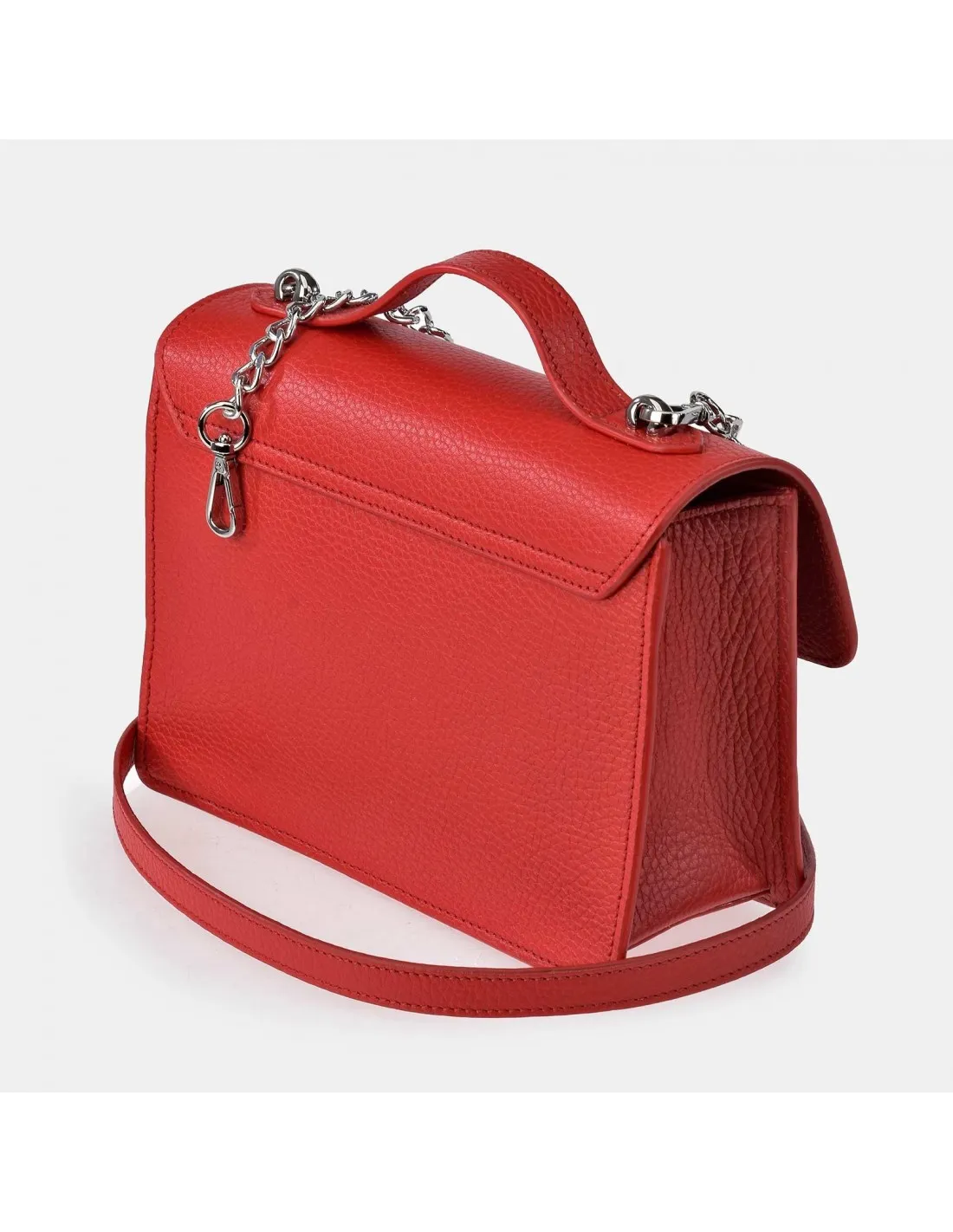 YANKO  bolso bandolera con asa de mano para mujer en piel Grano