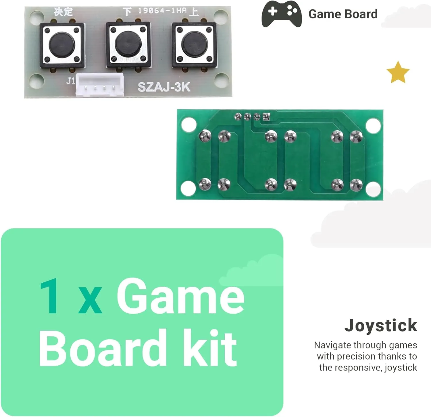 yasoe Tablero de Juego 5 en 1 con Palanca de Mando con Manivela para Máquina de Juego de Pesca  Captura y Caza con Vídeo Arcade