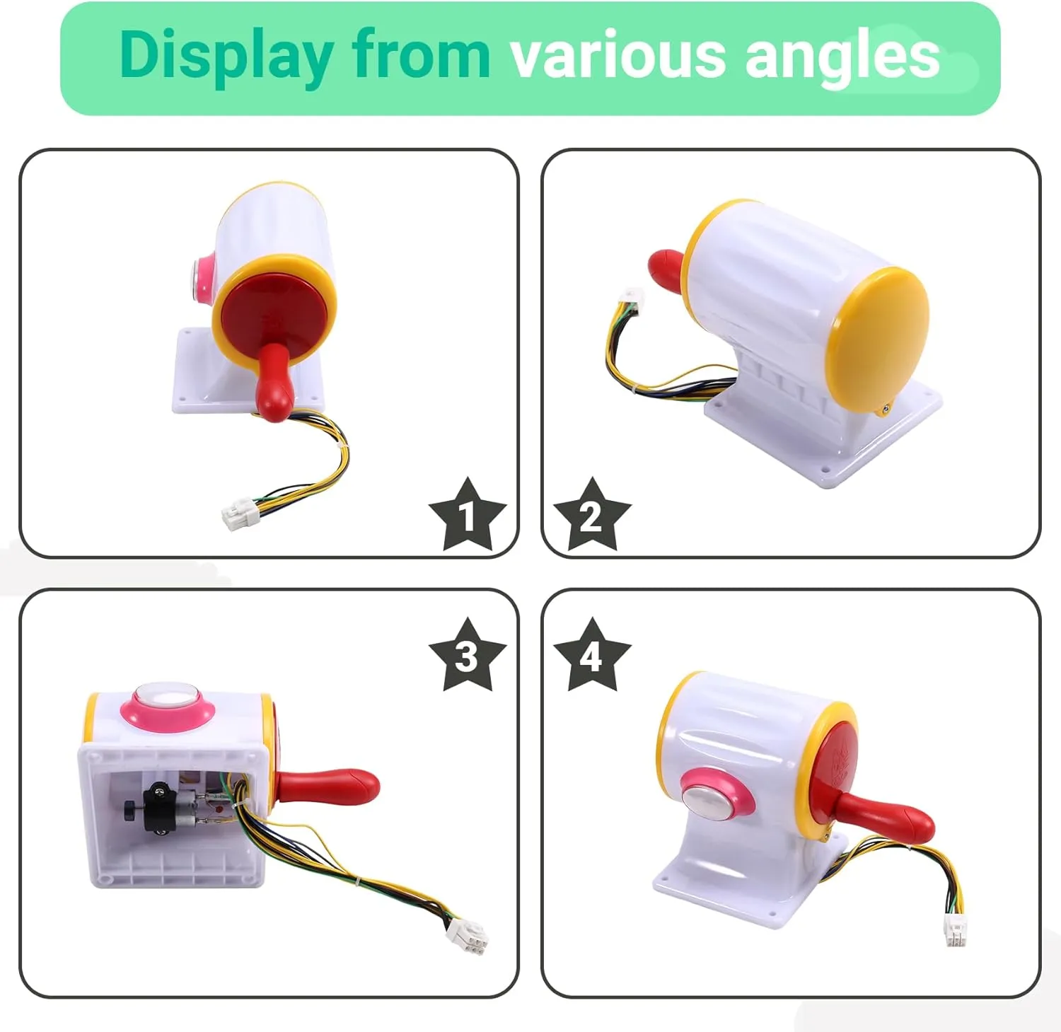 yasoe Tablero de Juego 5 en 1 con Palanca de Mando con Manivela para Máquina de Juego de Pesca  Captura y Caza con Vídeo Arcade