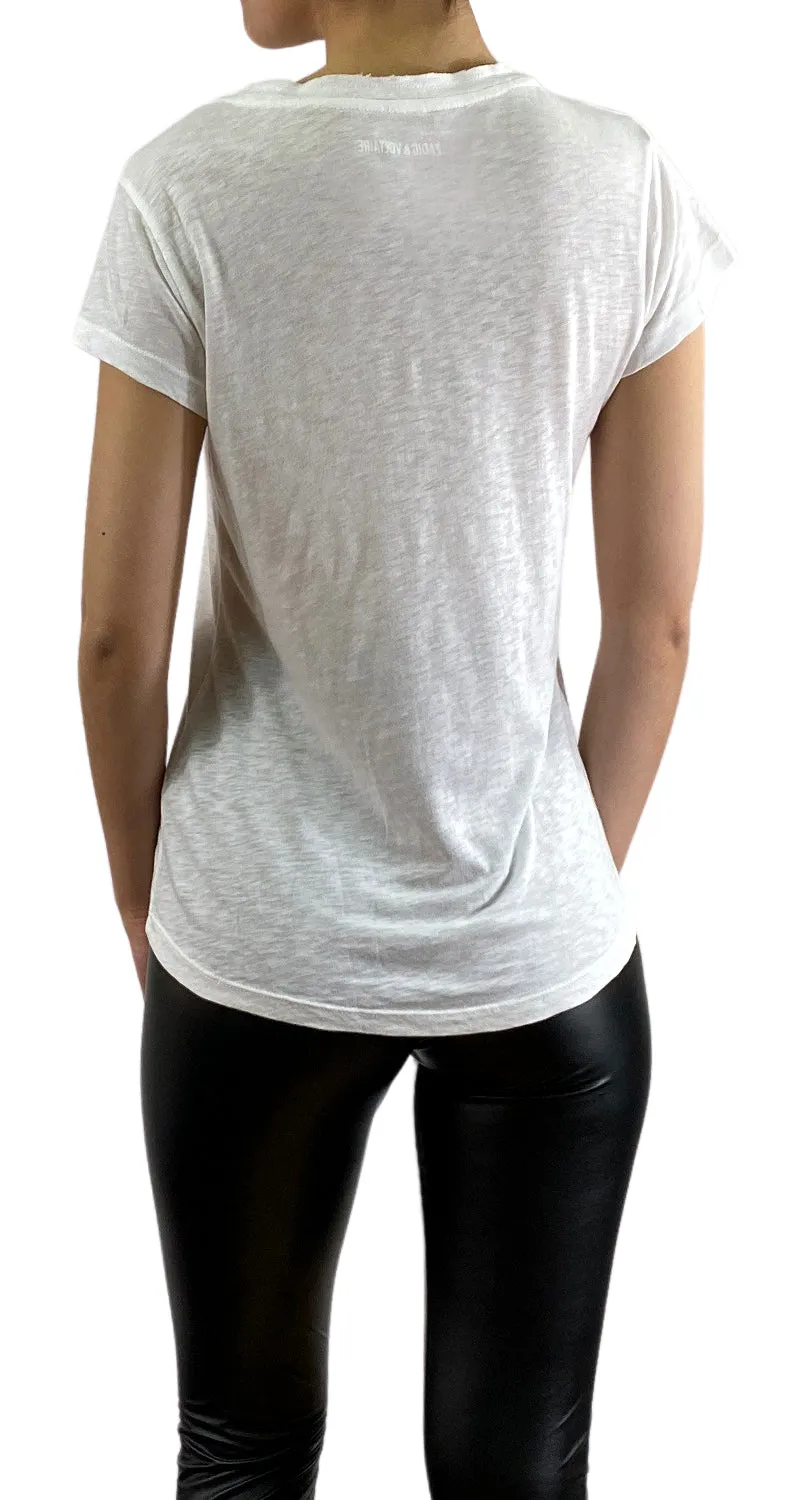 ZADIG & VOLTAIRE Polera Blanca Patti