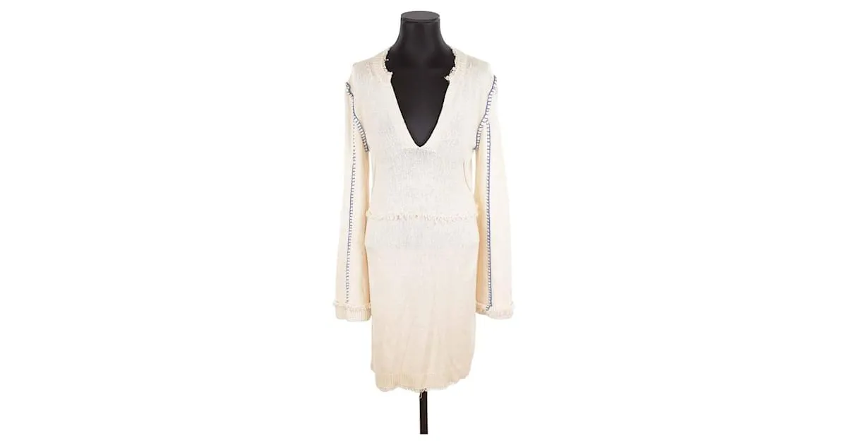 Zadig & Voltaire Vestido de seda Beige 