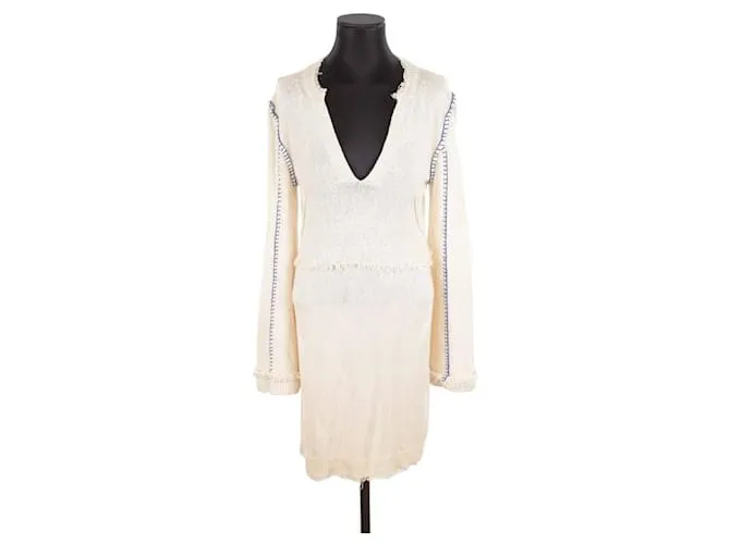 Zadig & Voltaire Vestido de seda Beige 